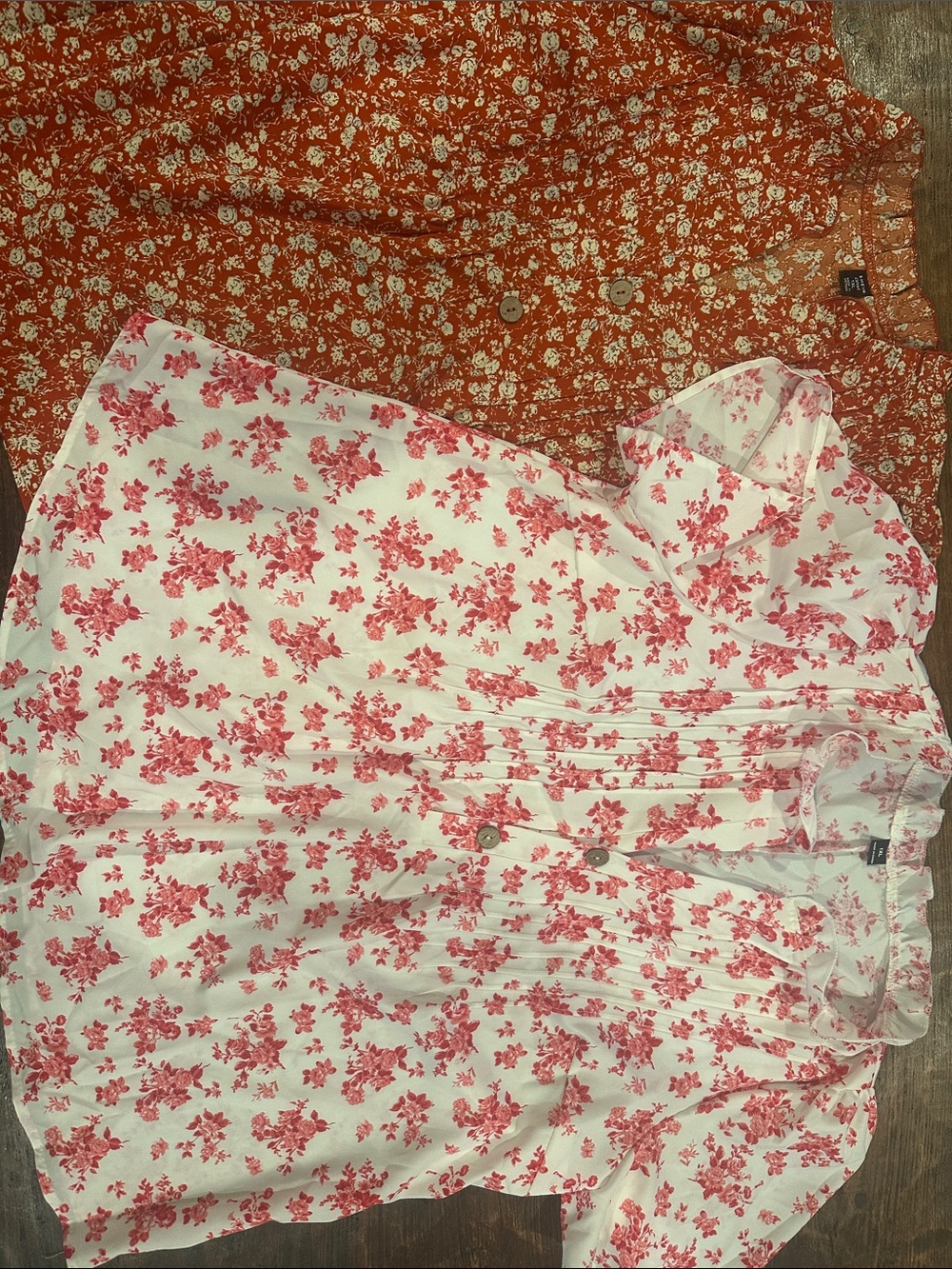 SHEIN Curve Floral Short-sleeved Blouses